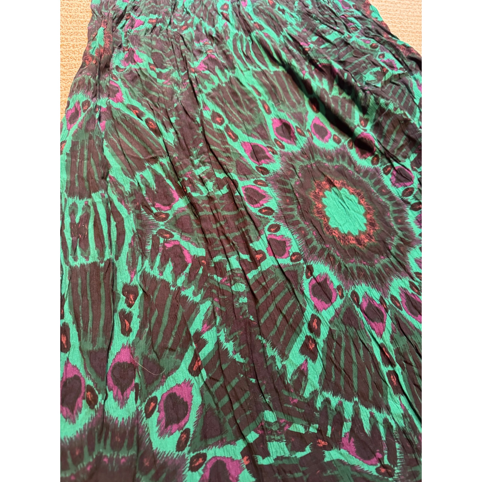 Ba&Sh Maxi Dress Green Mandala Print Cutout V Neck Short Sleeve Size M — image 4 of 8